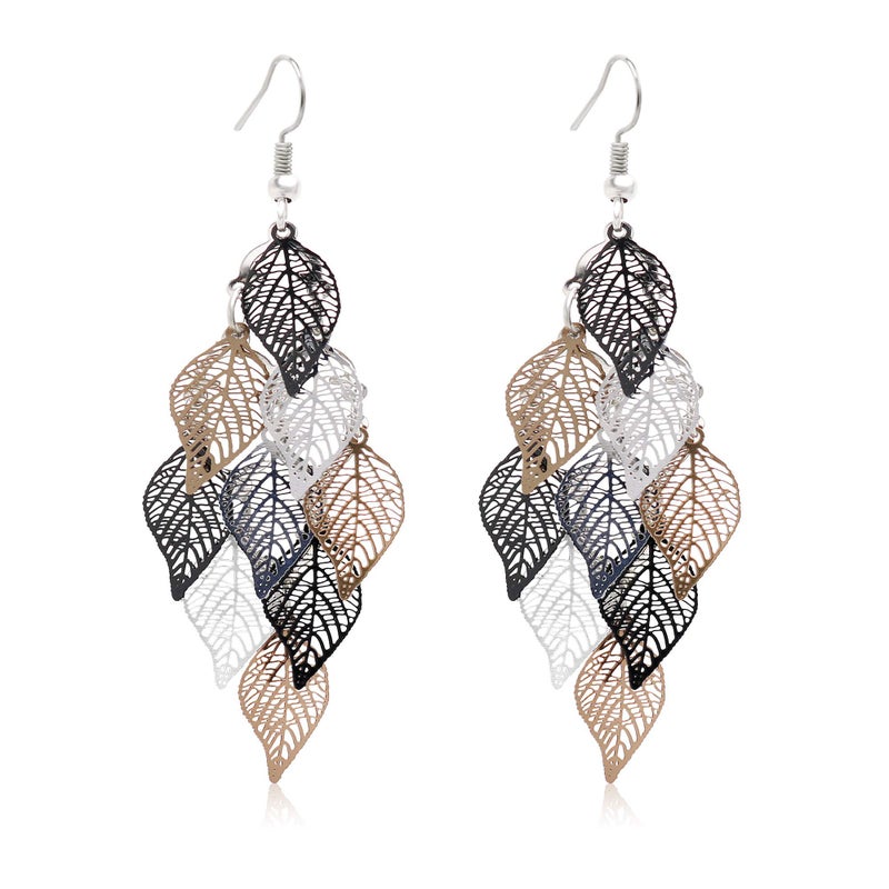 Aisansty Boho Leaf Dangle Earring for Women Super Lightweight Chandelier Dangle Drop Earring - Image 1